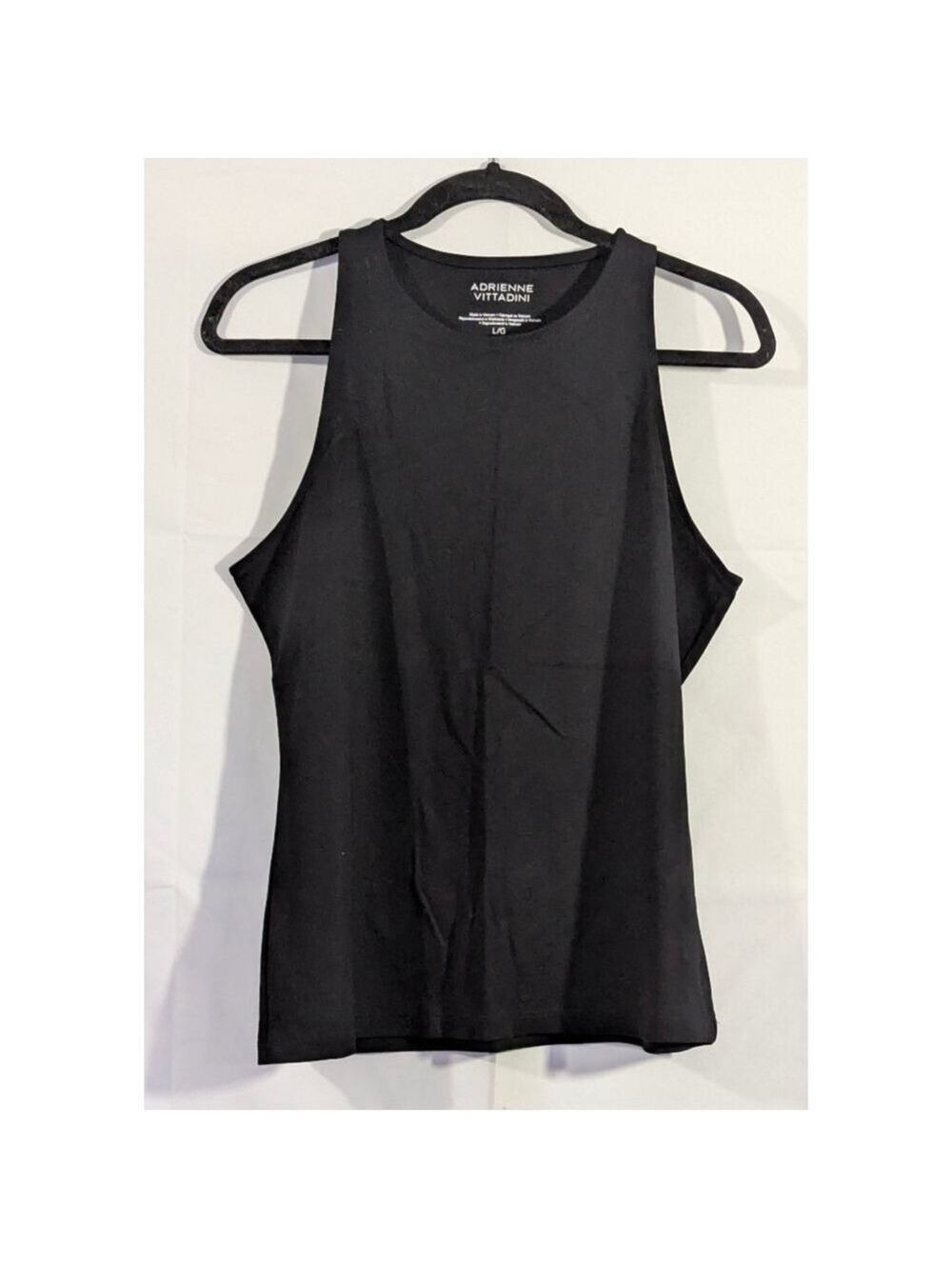 Adrienne Vittadini Black Mock Neck Sleeveless Top Women's Large - Picture 1 of 3